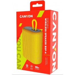 Boxa portabila Canyon BSP-4, Bluetooth 5.0, Radio FM, Galben